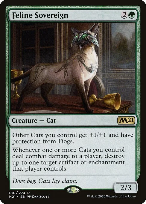 Feline Sovereign, carta Magic di tipo Creature — Cat illustrata da Dan Murayama Scott
