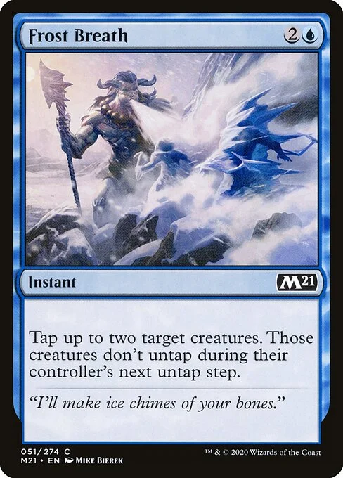 Frost Breath, carta Magic di tipo Instant illustrata da Mike Bierek