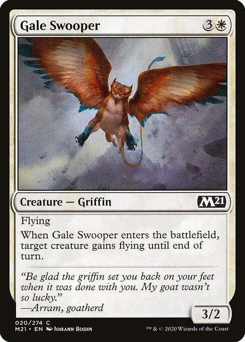 Gale Swooper, carta Magic di tipo Creature — Griffin illustrata da Johann Bodin