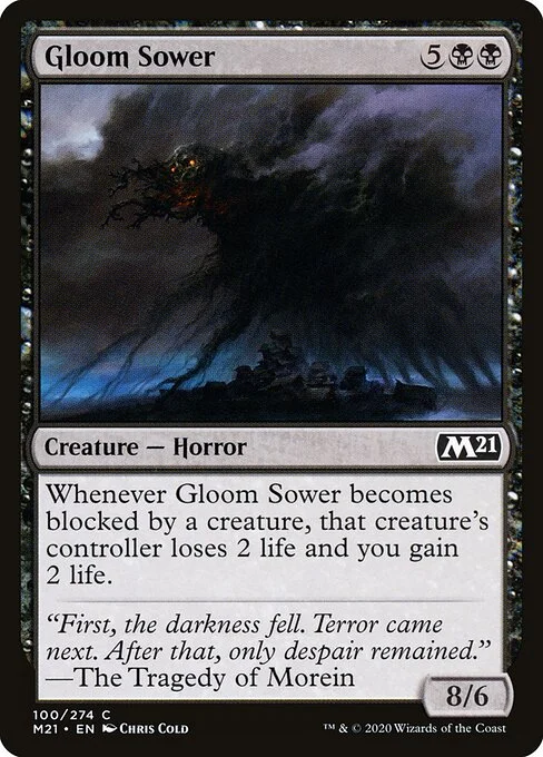 Gloom Sower, carta Magic di tipo Creature — Horror illustrata da Chris Cold