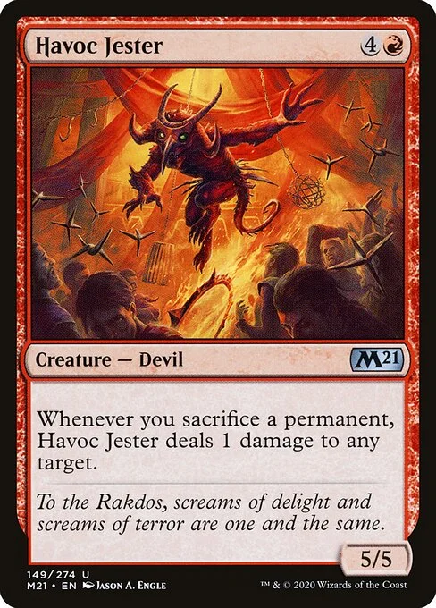 Havoc Jester, carta Magic di tipo Creature — Devil illustrata da Jason A. Engle