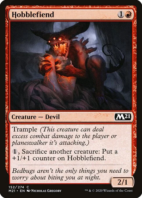 Hobblefiend, carta Magic di tipo Creature — Devil illustrata da Nicholas Gregory
