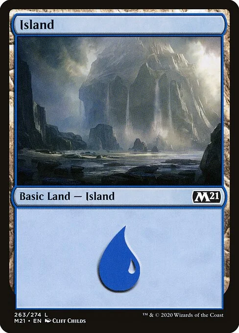 Island, carta Magic di tipo Basic Land — Island illustrata da Cliff Childs
