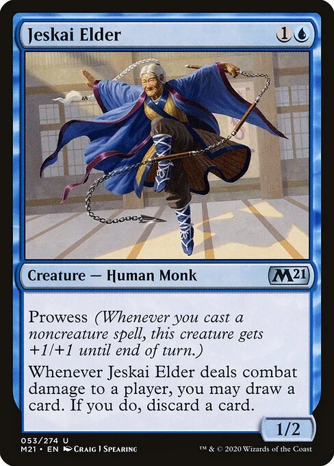 Jeskai Elder, carta Magic di tipo Creature — Human Monk illustrata da Craig J Spearing