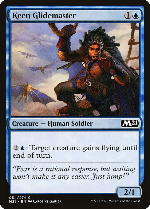 Keen Glidemaster, carta Magic di tipo Creature — Human Soldier illustrata da Caroline Gariba