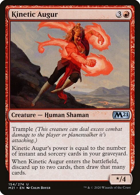Kinetic Augur, carta Magic di tipo Creature — Human Shaman illustrata da Colin Boyer