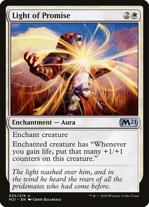 Light of Promise, carta Magic di tipo Enchantment — Aura illustrata da Cristi Balanescu