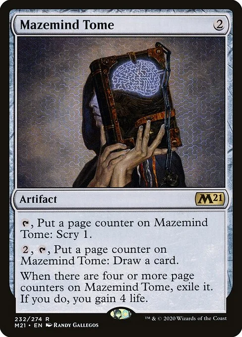 Mazemind Tome, carta Magic di tipo Artifact — Book illustrata da Randy Gallegos
