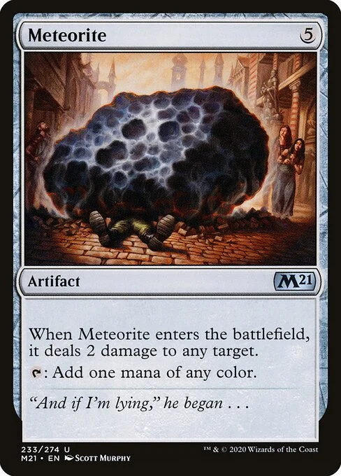 Meteorite, carta Magic di tipo Artifact illustrata da Scott Murphy