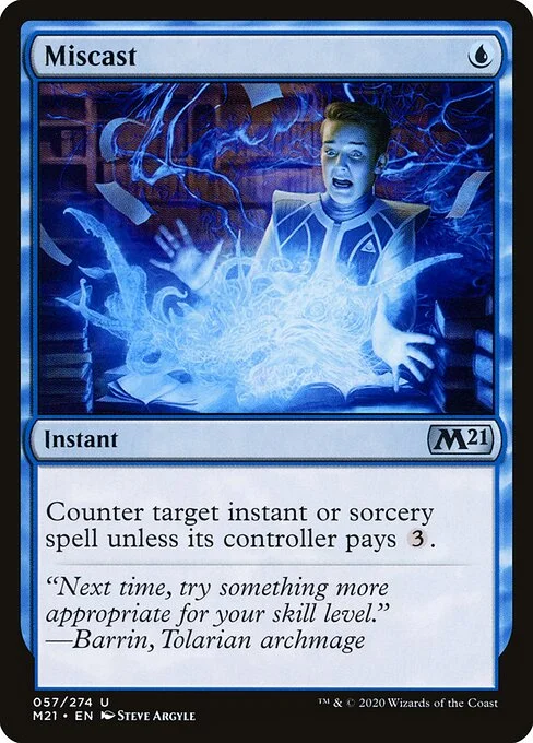 Miscast, carta Magic di tipo Instant illustrata da Steve Argyle