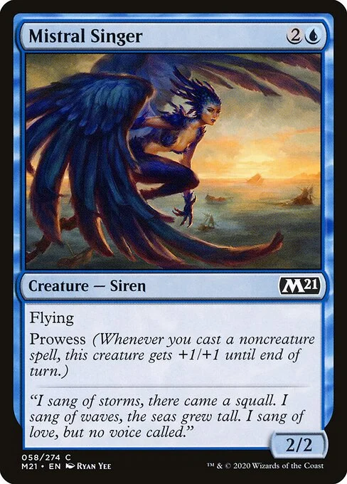 Mistral Singer, carta Magic di tipo Creature — Siren illustrata da Ryan Yee