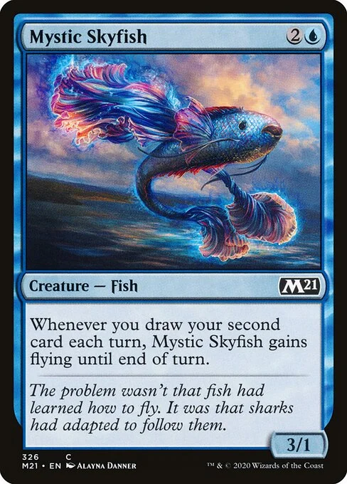 Mystic Skyfish, carta Magic di tipo Creature — Fish illustrata da Alayna Danner