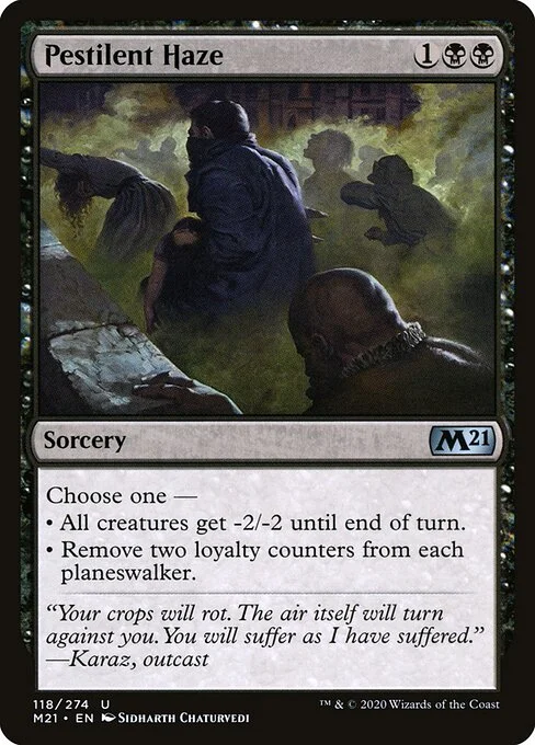 Pestilent Haze, carta Magic di tipo Sorcery illustrata da Sidharth Chaturvedi
