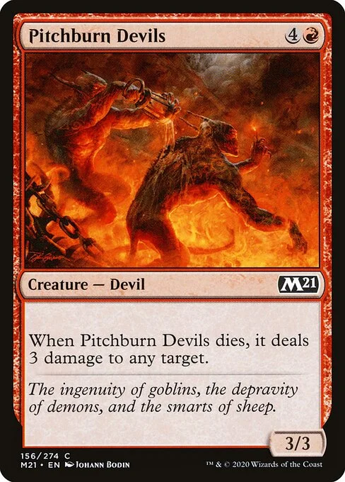 Pitchburn Devils, carta Magic di tipo Creature — Devil illustrata da Johann Bodin