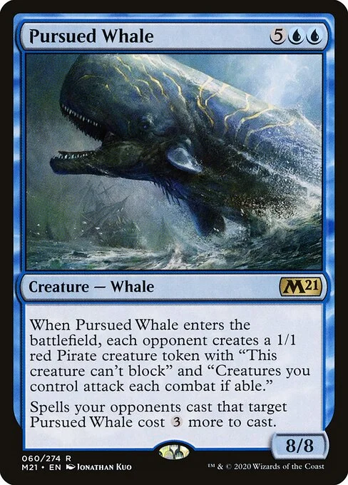 Pursued Whale, carta Magic di tipo Creature — Whale illustrata da Jonathan Kuo