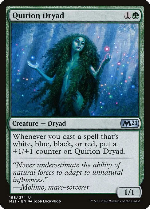 Quirion Dryad, carta Magic di tipo Creature — Dryad illustrata da Todd Lockwood
