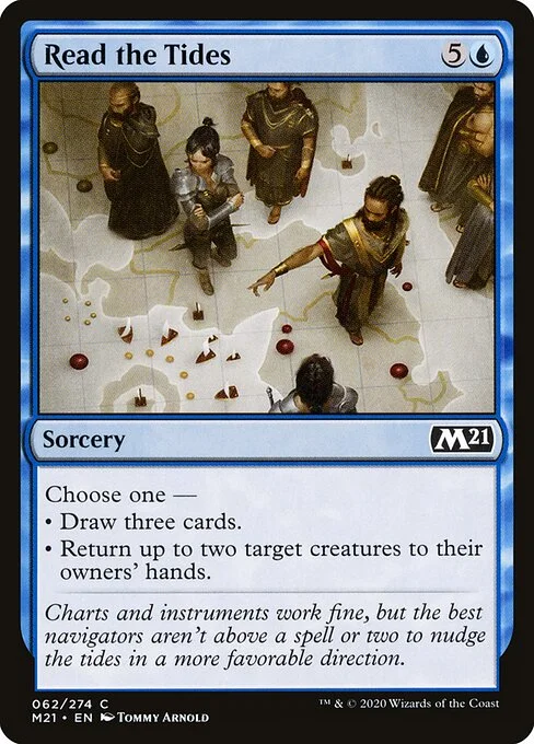 Read the Tides, carta Magic di tipo Sorcery illustrata da Tommy Arnold