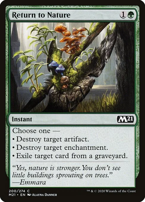 Return to Nature, carta Magic di tipo Instant illustrata da Alayna Danner