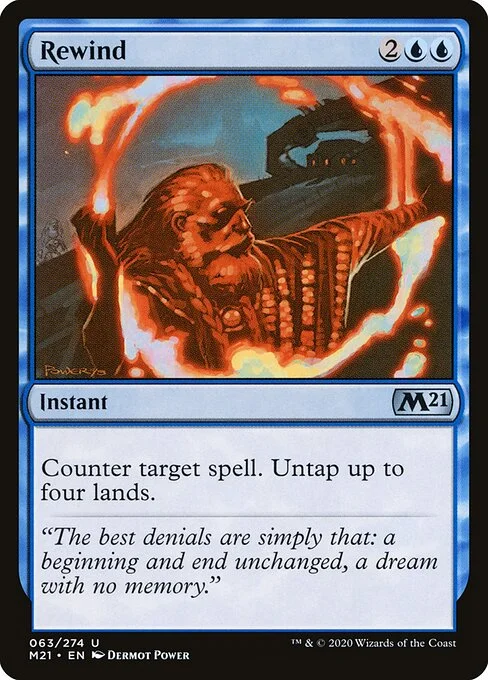Rewind, carta Magic di tipo Instant illustrata da Dermot Power