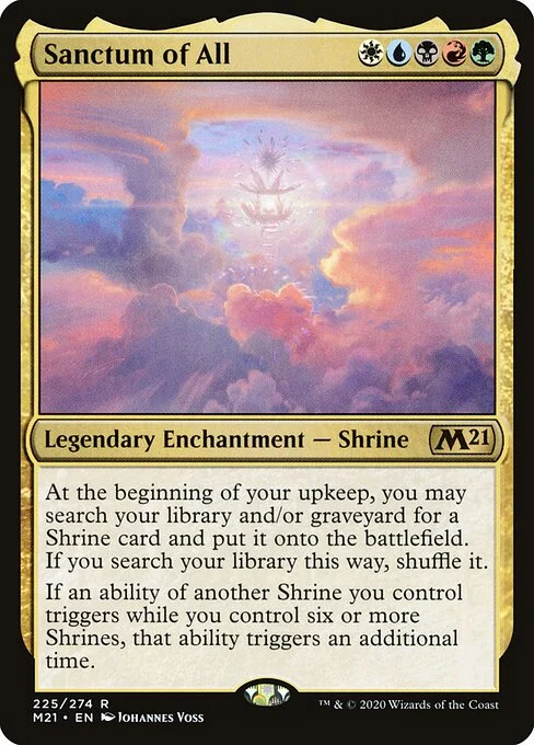Sanctum of All, carta Magic di tipo Legendary Enchantment — Shrine illustrata da Johannes Voss