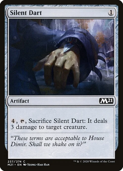 Silent Dart, carta Magic di tipo Artifact illustrata da Yeong-Hao Han
