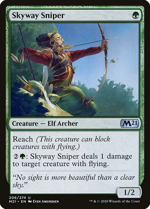 Skyway Sniper, carta Magic di tipo Creature — Elf Archer illustrata da Even Amundsen