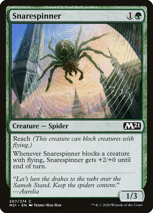 Snarespinner, carta Magic di tipo Creature — Spider illustrata da Yeong-Hao Han
