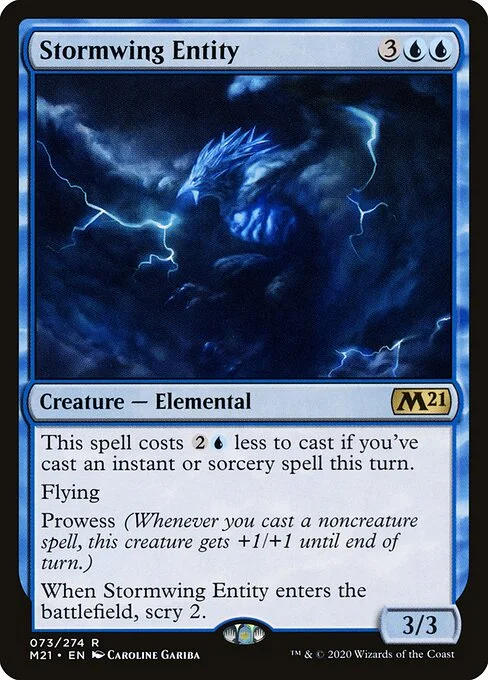 Stormwing Entity, carta Magic di tipo Creature — Elemental illustrata da Caroline Gariba