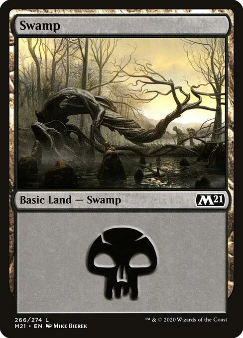 Swamp, carta Magic di tipo Basic Land — Swamp illustrata da Mike Bierek