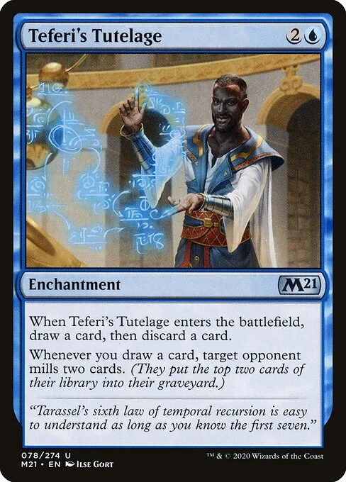 Teferi's Tutelage, carta Magic di tipo Enchantment illustrata da Ilse Gort
