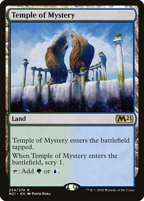 Temple of Mystery, carta Magic di tipo Land illustrata da Piotr Dura