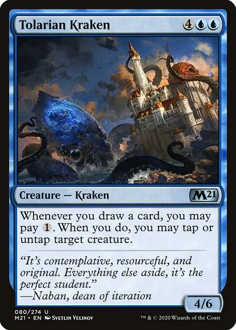 Tolarian Kraken, carta Magic di tipo Creature — Kraken illustrata da Svetlin Velinov
