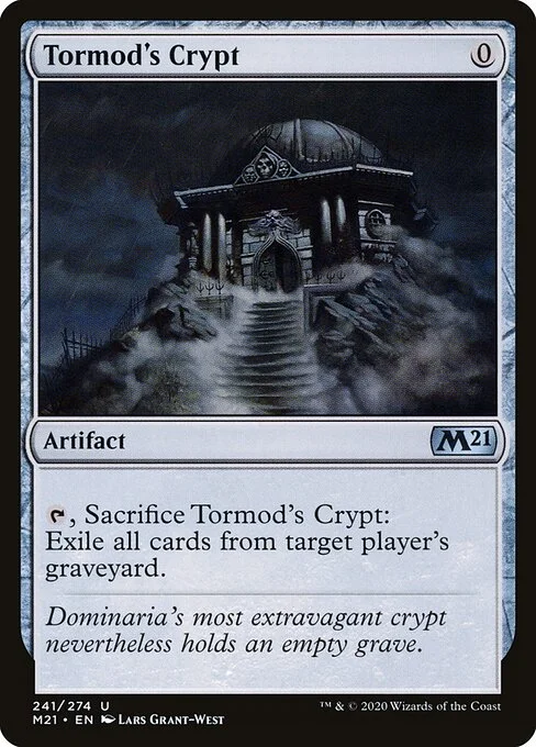 Tormod's Crypt, carta Magic di tipo Artifact illustrata da Lars Grant-West