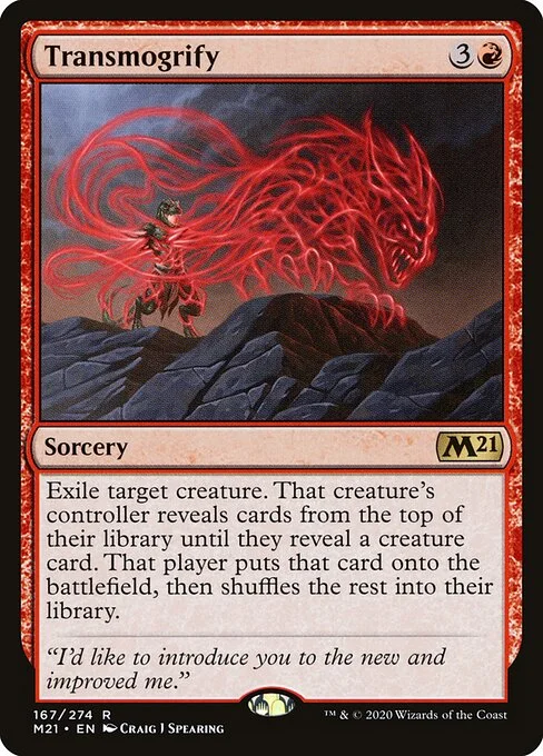 Transmogrify, carta Magic di tipo Sorcery illustrata da Craig J Spearing