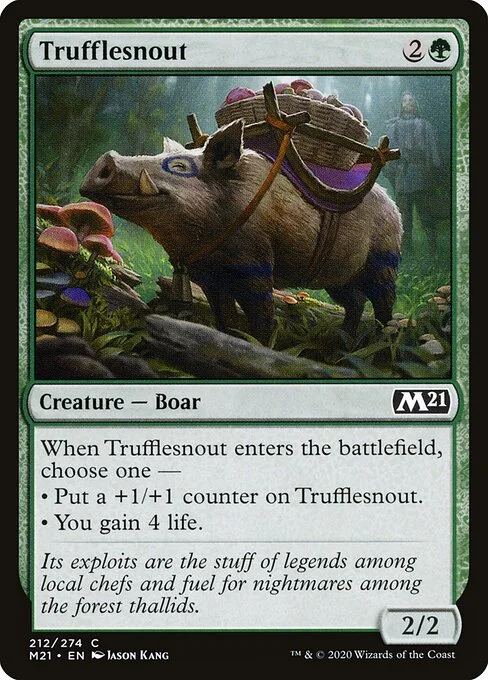 Trufflesnout, carta Magic di tipo Creature — Boar illustrata da Jason Kang