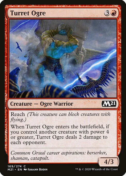 Turret Ogre, carta Magic di tipo Creature — Ogre Warrior illustrata da Johann Bodin