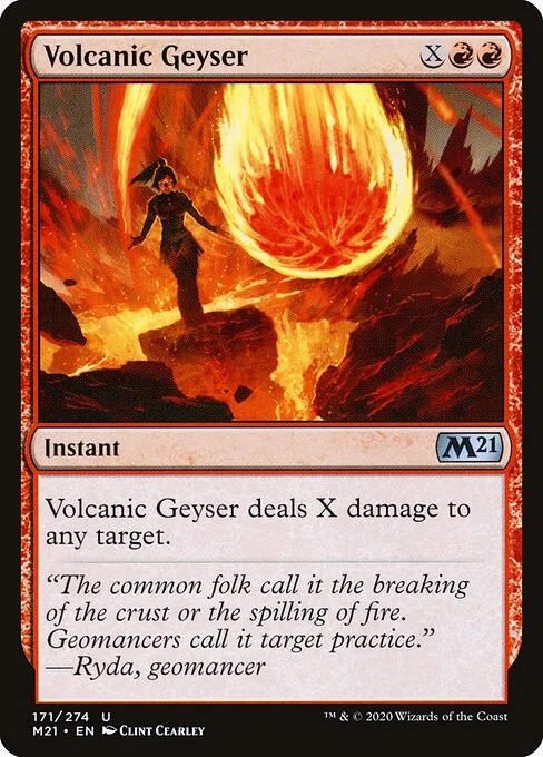Volcanic Geyser, carta Magic di tipo Instant illustrata da Clint Cearley