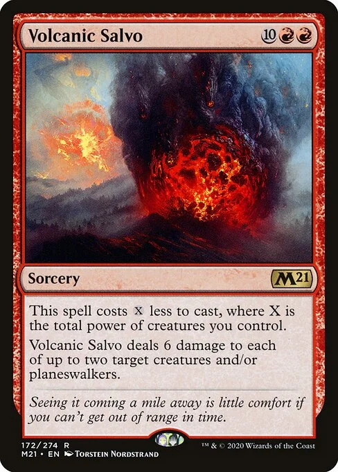 Volcanic Salvo, carta Magic di tipo Sorcery illustrata da Torstein Nordstrand