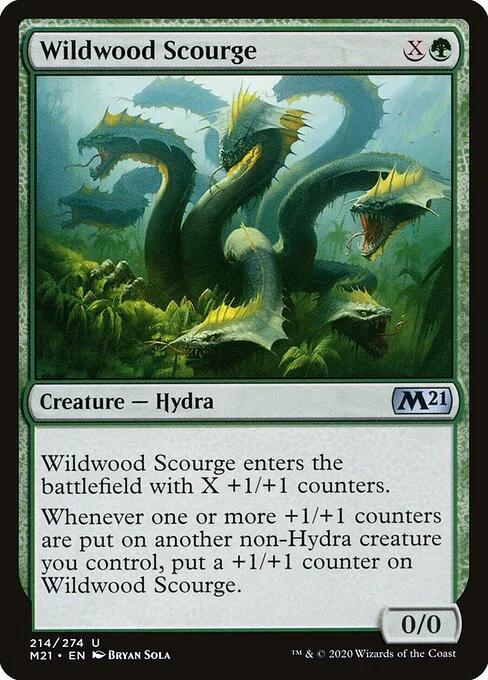 Wildwood Scourge, carta Magic di tipo Creature — Hydra illustrata da Bryan Sola