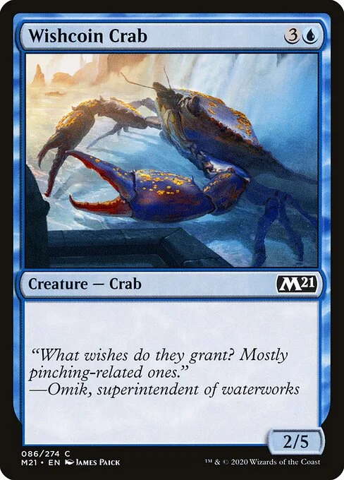 Wishcoin Crab, carta Magic di tipo Creature — Crab illustrata da James Paick