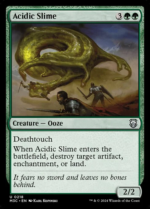 Acidic Slime, carta Magic di tipo Creature — Ooze illustrata da Karl Kopinski