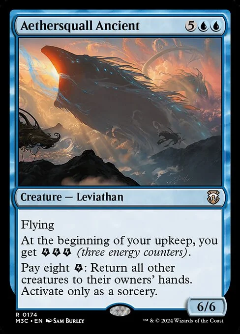 Aethersquall Ancient, carta Magic di tipo Creature — Leviathan illustrata da Sam Burley