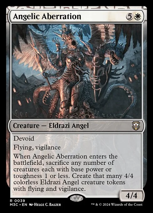 Angelic Aberration, carta Magic di tipo Creature — Eldrazi Angel illustrata da Helge C. Balzer