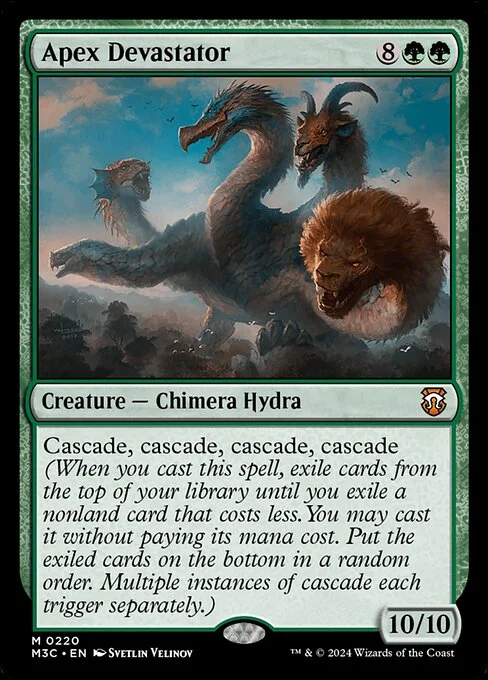 Apex Devastator, carta Magic di tipo Creature — Chimera Hydra illustrata da Svetlin Velinov