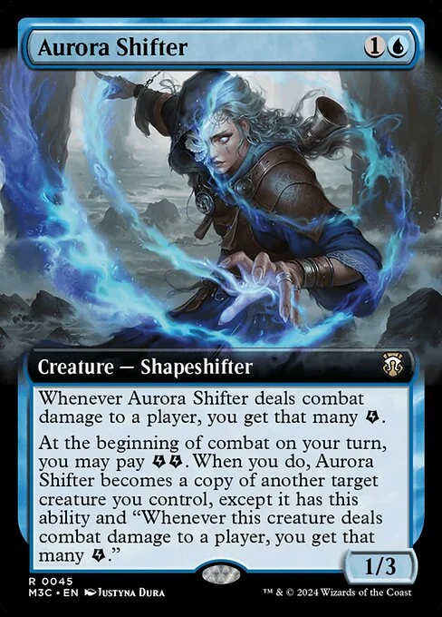 Aurora Shifter, carta Magic di tipo Creature — Shapeshifter illustrata da Justyna Dura