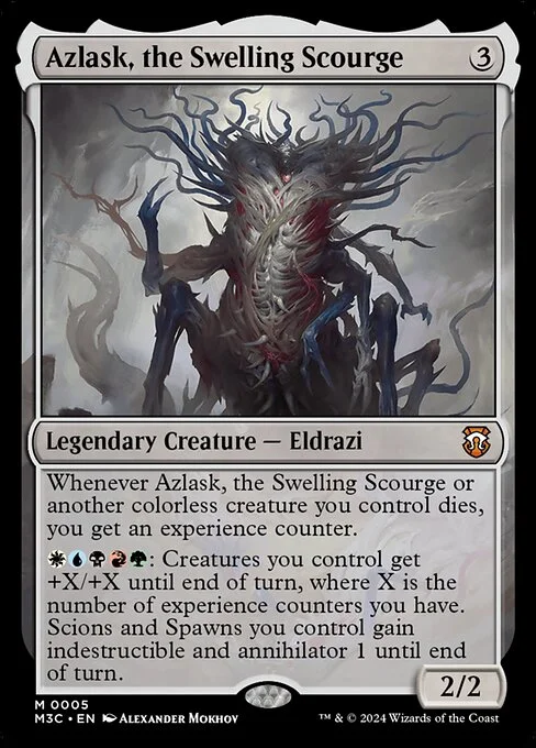 Azlask, the Swelling Scourge, carta Magic di tipo Legendary Creature — Eldrazi illustrata da Alexander Mokhov