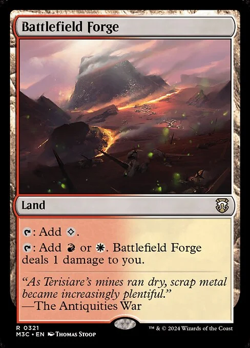 Battlefield Forge, carta Magic di tipo Land illustrata da Thomas Stoop