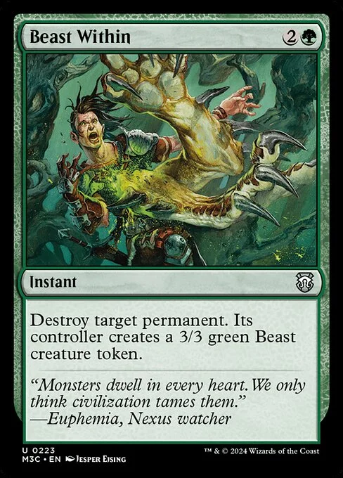 Beast Within, carta Magic di tipo Instant illustrata da Jesper Ejsing