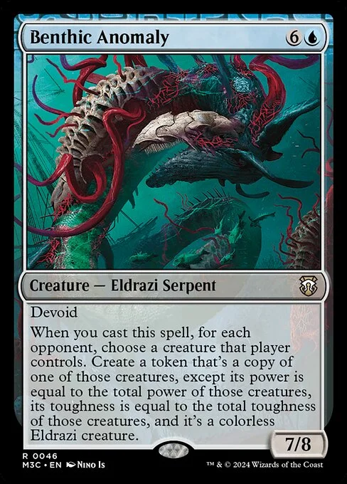 Benthic Anomaly, carta Magic di tipo Creature — Eldrazi Serpent illustrata da Nino Is