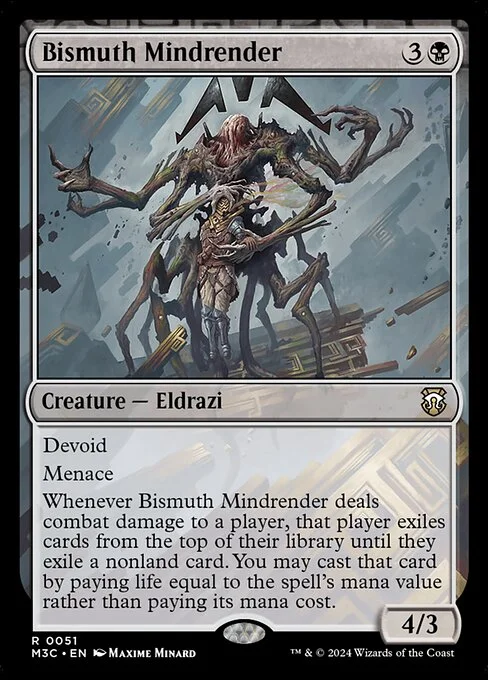 Bismuth Mindrender, carta Magic di tipo Creature — Eldrazi illustrata da Maxime Minard